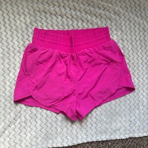 Small Pink All In Motion High-Rise 3” Crinkle Shorts
